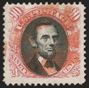 Sale 1133, Lot 275, 90c 1869 Pictorial Issue (Scott 122)