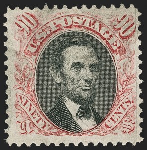 Sale 1133, Lot 277, 90c 1869 Pictorial Issue (Scott 122)