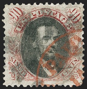 Sale 1133, Lot 284, 90c 1869 Pictorial Issue (Scott 122)