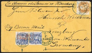 Sale 1133, Lot 294, 1c-3c 1869 Pictorial Issue Covers (Scott 112-114)