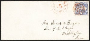 Sale 1133, Lot 301, 1c-3c 1869 Pictorial Issue Covers (Scott 112-114)