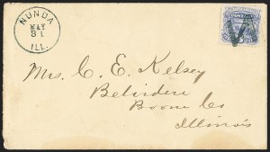 Sale 1133, Lot 302, 1c-3c 1869 Pictorial Issue Covers (Scott 112-114)