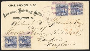 Sale 1133, Lot 305, 1c-3c 1869 Pictorial Issue Covers (Scott 112-114)