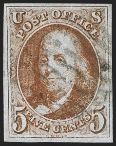 Sale 1133, Lot 31, 1847 Issue (Scott 1-1d)