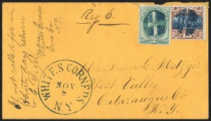 Sale 1133, Lot 318, 6c-15c 1869 Pictorial Issue Covers (Scott 115-119)