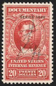 Sale 1133, Lot 568, Second Issue thru Private Die Revenues and Revenue Group Lots