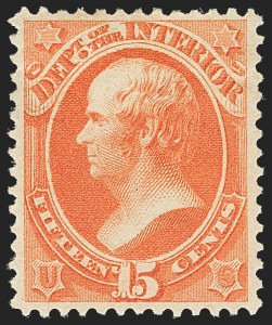 Sale 1135, Lot 574, 1879 American Bank Note Co. Printing on Soft Paper (Scott O94-O125)