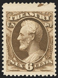 Sale 1135, Lot 578, 1879 American Bank Note Co. Printing on Soft Paper (Scott O94-O125)