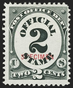 Sale 1135, Lot 641, Official Special Printings - Post Office Department