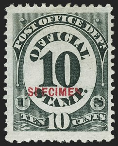 Sale 1135, Lot 644, Official Special Printings - Post Office Department