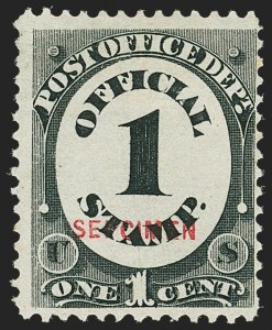 Sale 1135, Lot 650, Official Special Printings - Post Office Department