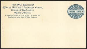 Sale 1135, Lot 714, Official Postal Stationery