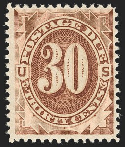 Sale 1140, Lot 1114, Postage Due, 30c Red Brown (J20) Sale 1140, Lot 1114, Postage Due