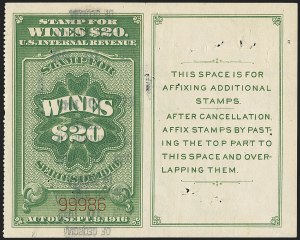 Sale 1140, Lot 1353, Revenues, Wine Stamps