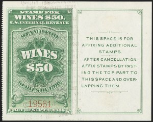 Sale 1140, Lot 1355, Revenues, Wine Stamps