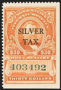 Sale 1140, Lot 1374, Revenues, Silver Tax