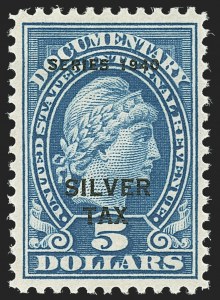 Sale 1140, Lot 1382, Revenues, Silver Tax