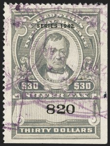 Sale 1140, Lot 1399, Revenues, Silver Tax