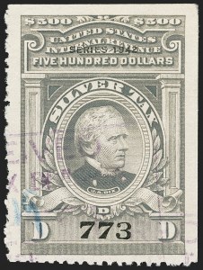 Sale 1140, Lot 1402, Revenues, Silver Tax