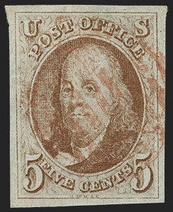 Sale 1140, Lot 289, 1847 Issue (Scott 1-2)