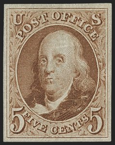 Sale 1140, Lot 308, 1875 Reproduction of 1847 Issue (Scott 3-4)