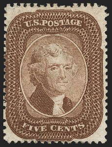 Sale 1140, Lot 376, 5c-90c 1857-60 Issue (Scott 27-39)