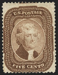 Sale 1140, Lot 377, 5c-90c 1857-60 Issue (Scott 27-39)