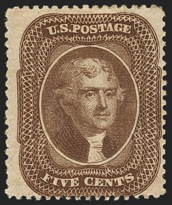 Sale 1140, Lot 379, 5c-90c 1857-60 Issue (Scott 27-39)
