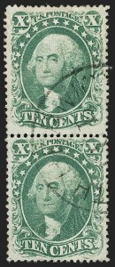 Sale 1140, Lot 384, 5c-90c 1857-60 Issue (Scott 27-39)