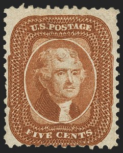 Sale 1140, Lot 391, 1875 Reprint of 1857-60 Issue (Scott 40-47)