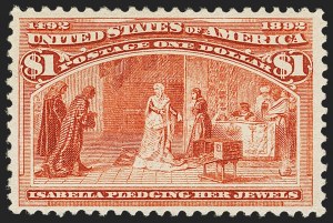 Sale 1140, Lot 617, $1.00-$5.00 1893 Columbian Issue (Scott 241-245)