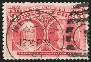 Sale 1140, Lot 633, $1.00-$5.00 1893 Columbian Issue (Scott 241-245)