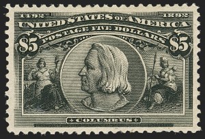 Sale 1140, Lot 635, $1.00-$5.00 1893 Columbian Issue (Scott 241-245)