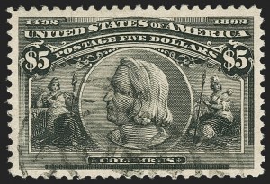 Sale 1140, Lot 638, $1.00-$5.00 1893 Columbian Issue (Scott 241-245)