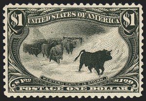 Sale 1140, Lot 699, $1.00-$2.00 1898 Trans-Mississippi Issue (Scott 292-293)