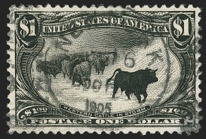 Sale 1140, Lot 707, $1.00-$2.00 1898 Trans-Mississippi Issue (Scott 292-293)