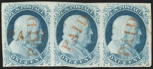 Sale 1144, Lot 10, 1c 1851-56 Issue, Types Ia-II (Scott 5A-7)