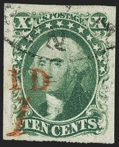 Sale 1144, Lot 120, 10c 1855 Issue (Scott 13-16)