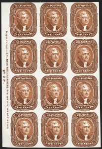 Sale 1144, Lot 139, 1851-57 Issue Proofs