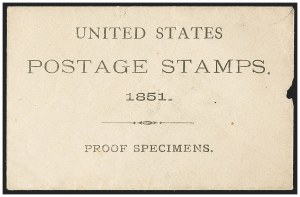 Sale 1144, Lot 140, 1851-57 Issue Proofs