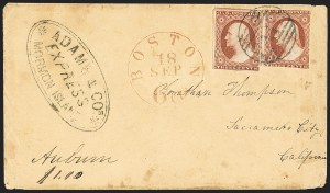 Sale 1144, Lot 164, 1851-56 Postal History: Indian Territory & Western Covers