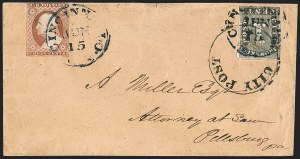 Sale 1144, Lot 181, 1851-56 Postal History: Carriers & Locals