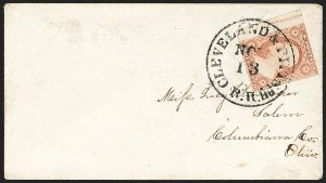 Sale 1144, Lot 192, 1851-56 Postal History: Railroad & Waterway Markings