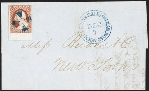 Sale 1144, Lot 195, 1851-56 Postal History: Railroad & Waterway Markings