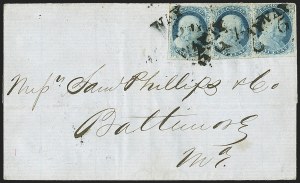 Sale 1144, Lot 200, 1851-56 Postal History: Railroad & Waterway Markings