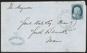 Sale 1144, Lot 201, 1851-56 Postal History: Railroad & Waterway Markings