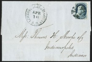 Sale 1144, Lot 207, 1851-56 Postal History: Railroad & Waterway Markings
