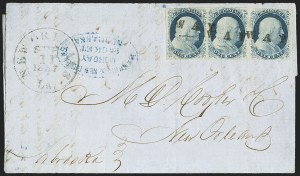 Sale 1144, Lot 208, 1851-56 Postal History: Railroad & Waterway Markings