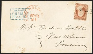 Sale 1144, Lot 209, 1851-56 Postal History: Railroad & Waterway Markings