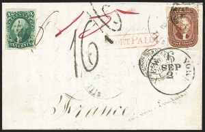 Sale 1144, Lot 235, 1851-56 Postal History: Foreign Mail